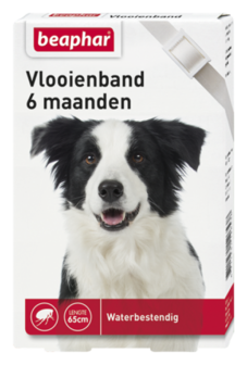 Vlooienband hond wit