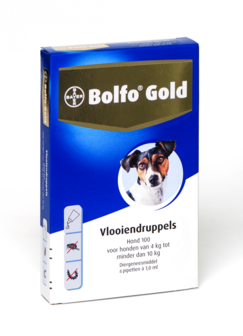 Bolfo Gold Hond 4 tot 10kg 4 Pipetten