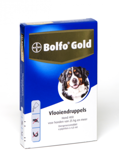 Bolfo Gold Hond 25 tot 40 kg 4 Pipetten