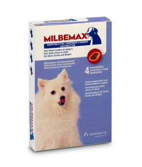 Milbemax Kauwtablet Kleine Honden/Puppy's 4 Tabletten