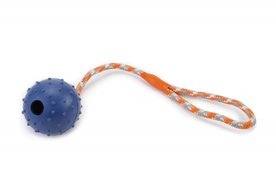 Rubber Bal met Bel En koord Blauw