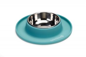 Silliconen RVS Eetbak Turqoise